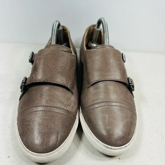 Frye Mindy Double Monk Strap sneakers in brownish-gray size 9 - Picture 2 of 7